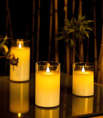 Moving Flame Pillar Candle