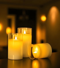 Moving Flame Pillar Candle